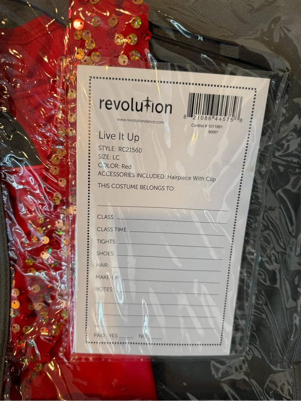 NEW! Revolution Dancewear Live It Up red jazz tap dance costume
